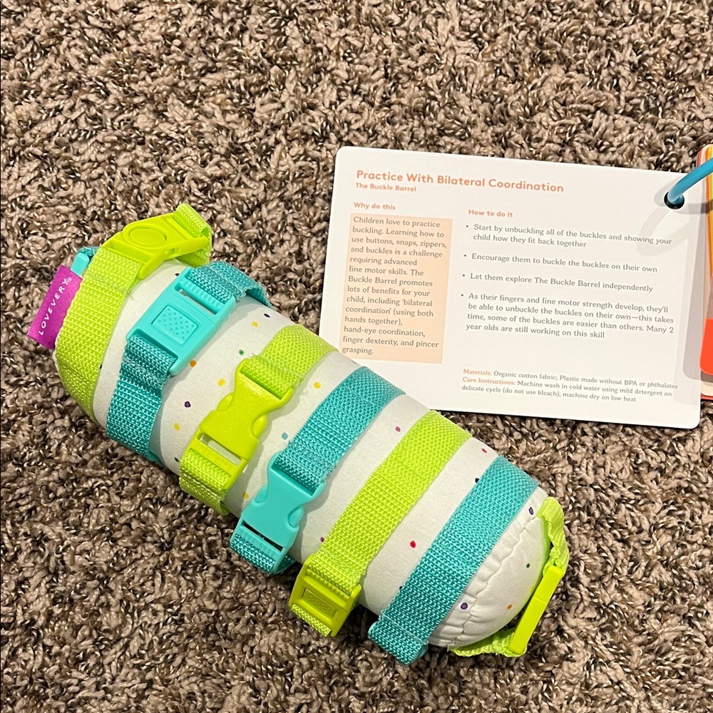 LOVEVERY Buckle Barrell Toy for Coordination Practice (Companion Playkit 22-24 M